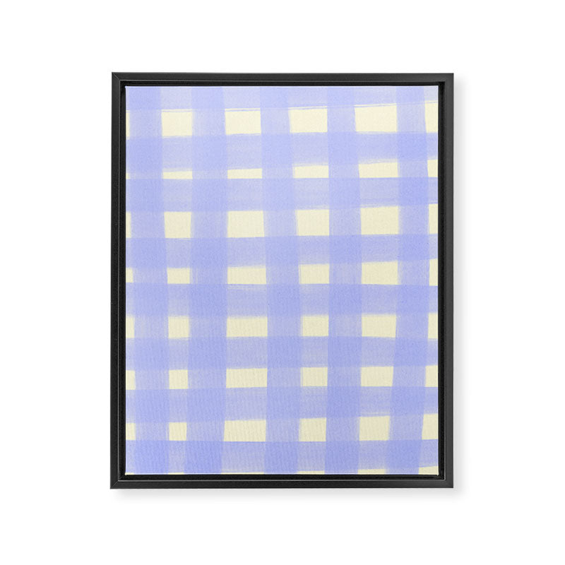 checks checks- lavender Framed Canvas Print Gallery Image 6
