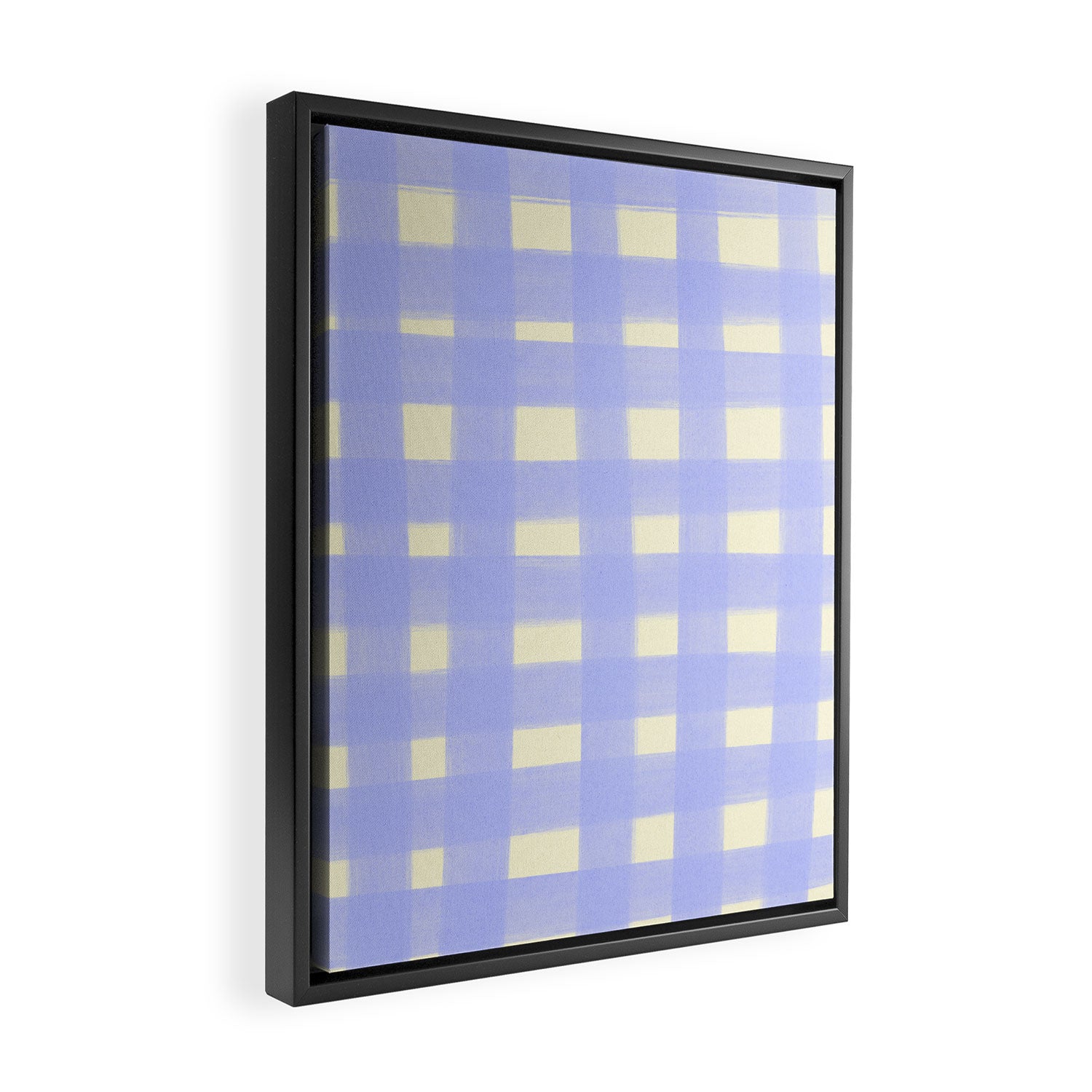 checks checks- lavender Framed Canvas Print Gallery Image 2