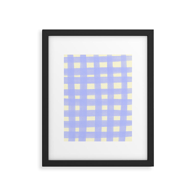 checks checks- lavender Framed Art Print Gallery Image 5