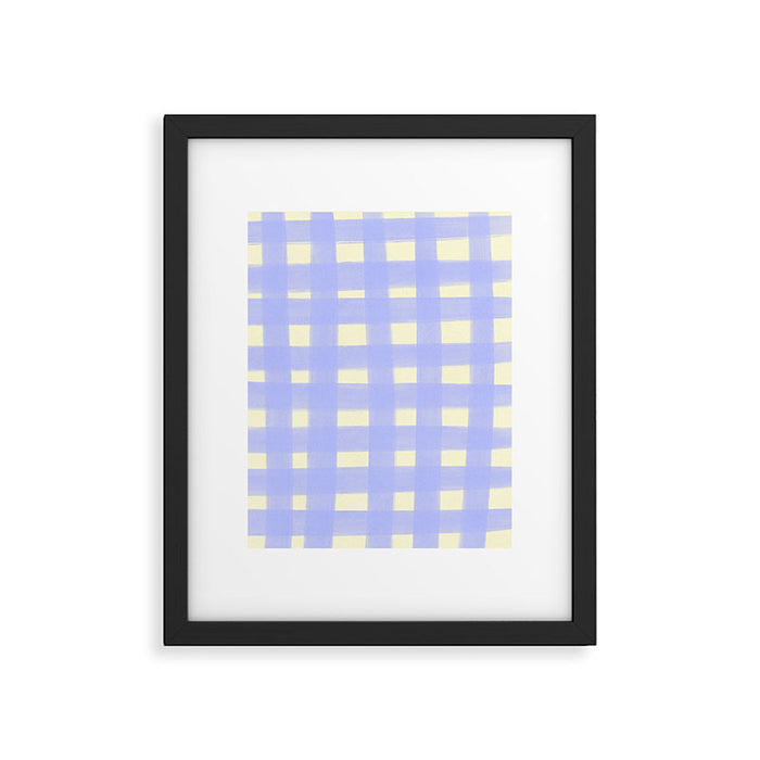 checks checks- lavender Framed Art Print Gallery Image 1