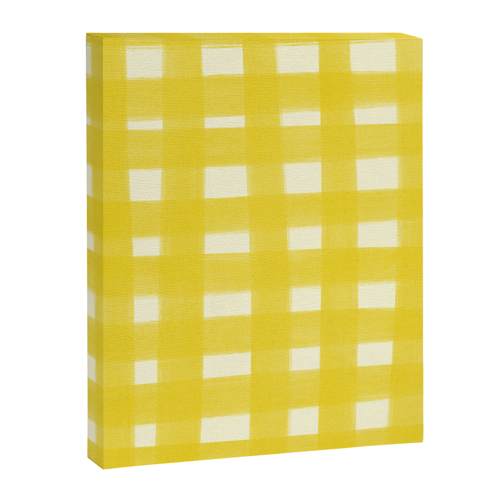 checks checks - yellow Canvas Print Gallery Image 6