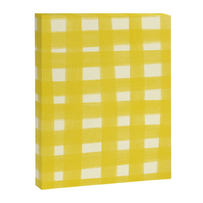 checks checks - yellow Canvas Print Gallery Image 1