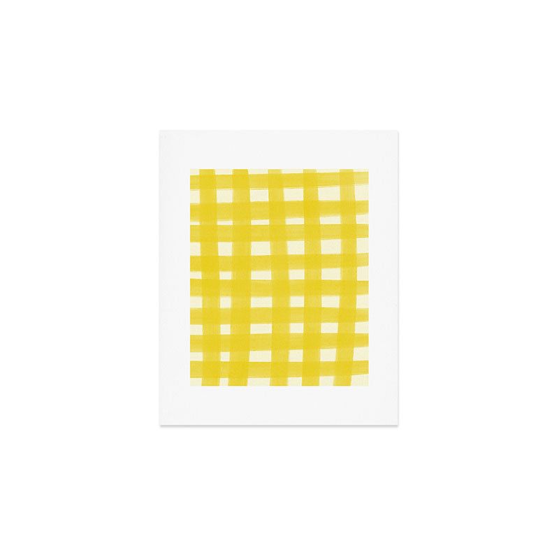 checks checks - yellow Art Print Gallery Image 1
