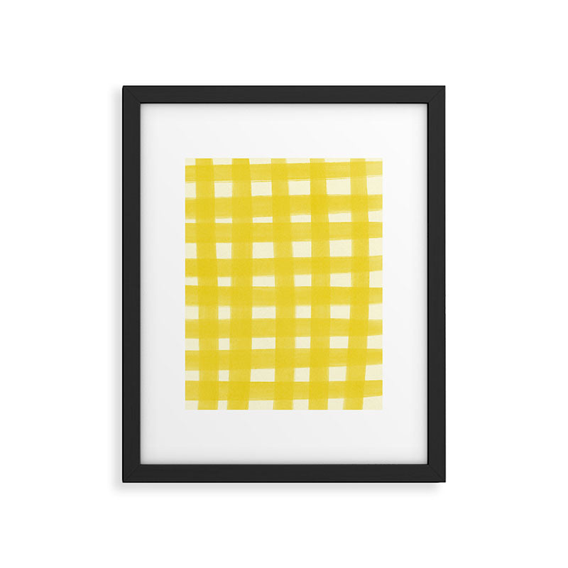 checks checks - yellow Framed Art Print Gallery Image 5