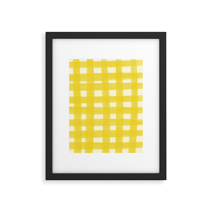 checks checks - yellow Framed Art Print Gallery Image 1