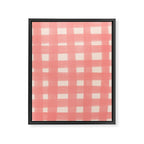 checks checks-pink rose Framed Canvas Print Gallery Image 6