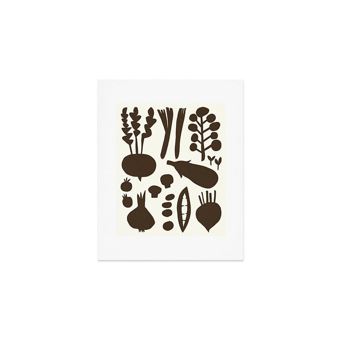 fresh fresh vegetable-black Art Print Gallery Image 1