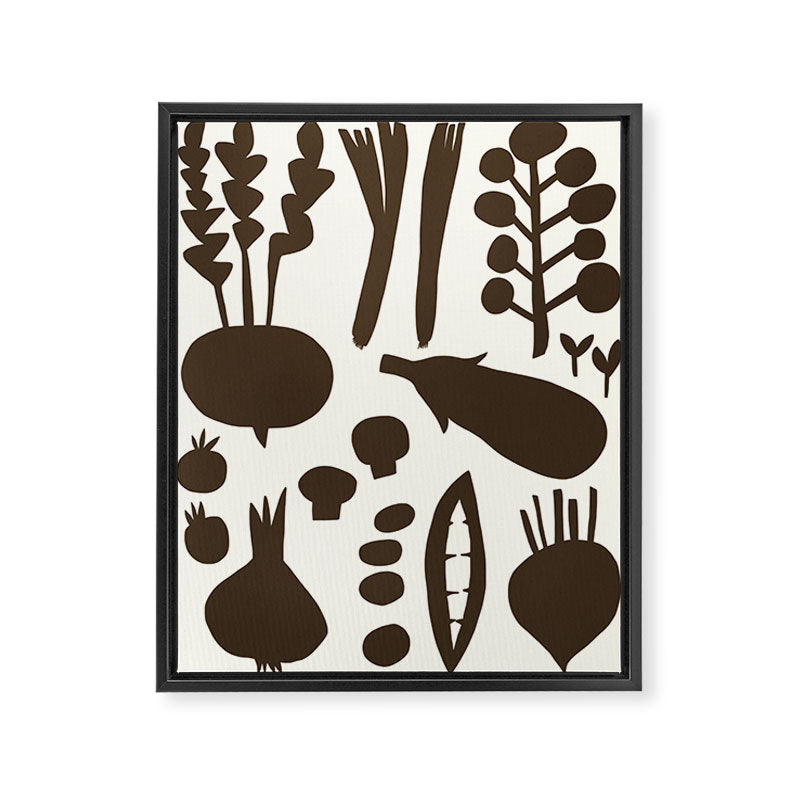 fresh fresh vegetable-black Framed Canvas Print Gallery Image 6