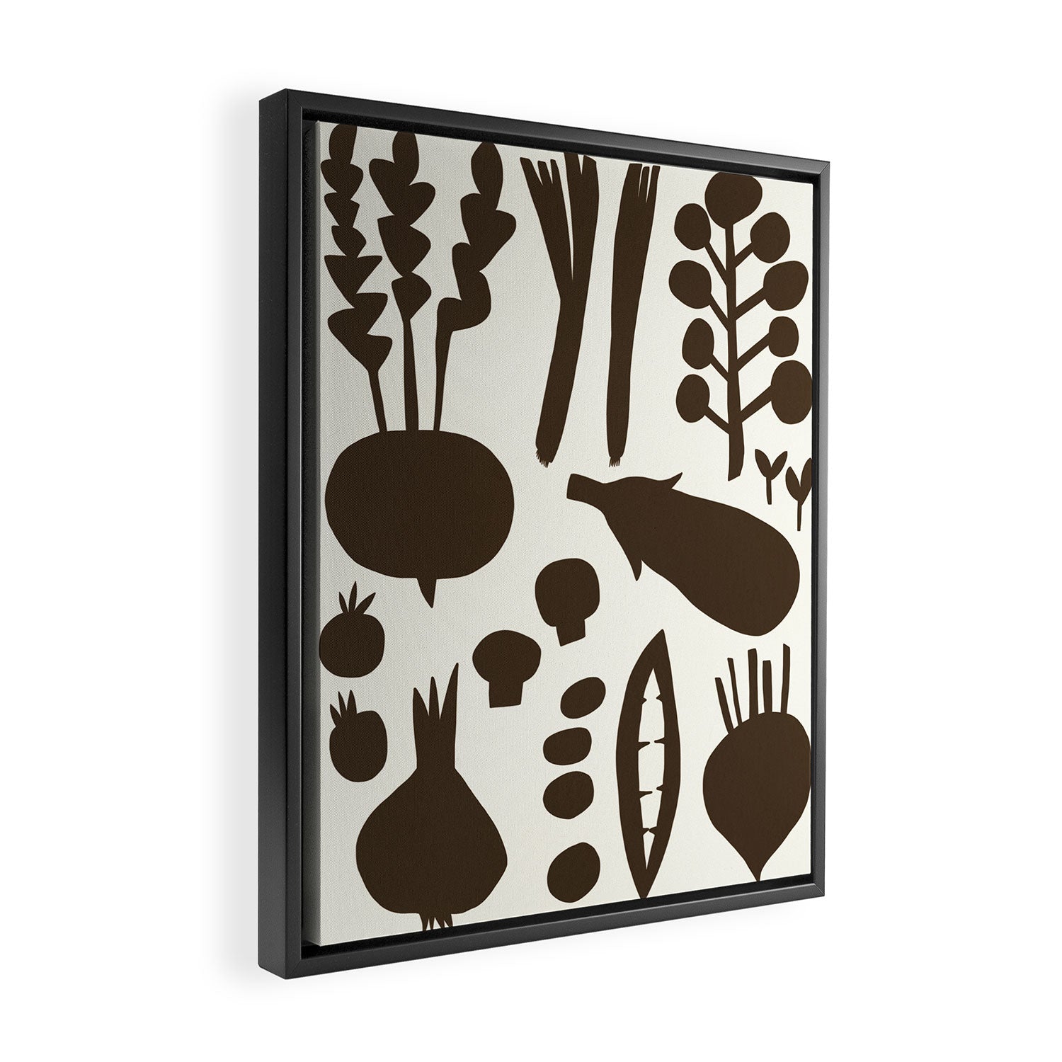 fresh fresh vegetable-black Framed Canvas Print Gallery Image 2
