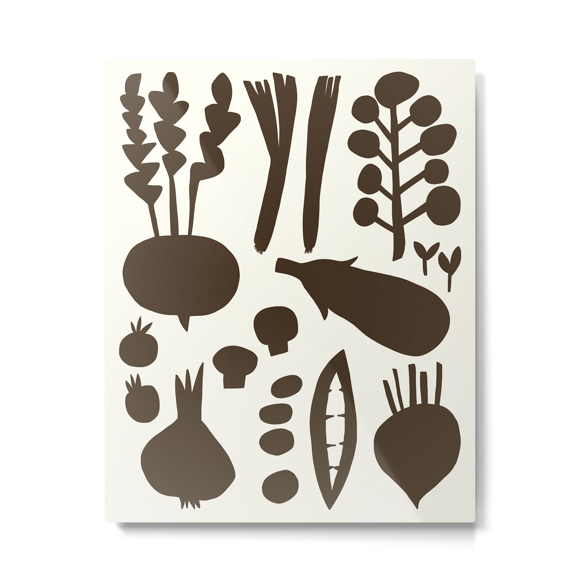 fresh fresh vegetable-black Metal Print Gallery Image 4