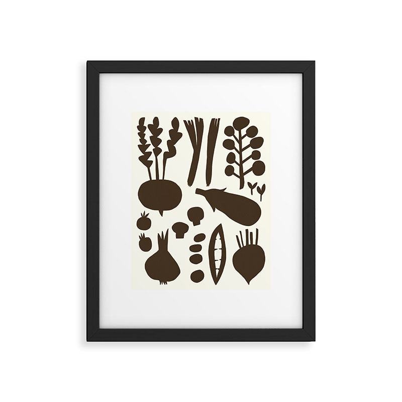 fresh fresh vegetable-black Framed Art Print Gallery Image 5