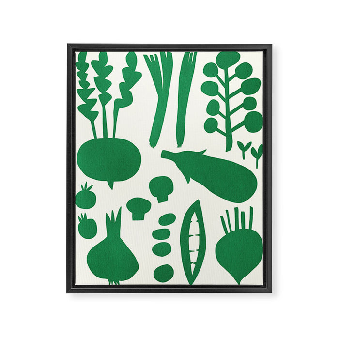 fresh fresh vegetable-green Framed Canvas Print Gallery Image 1