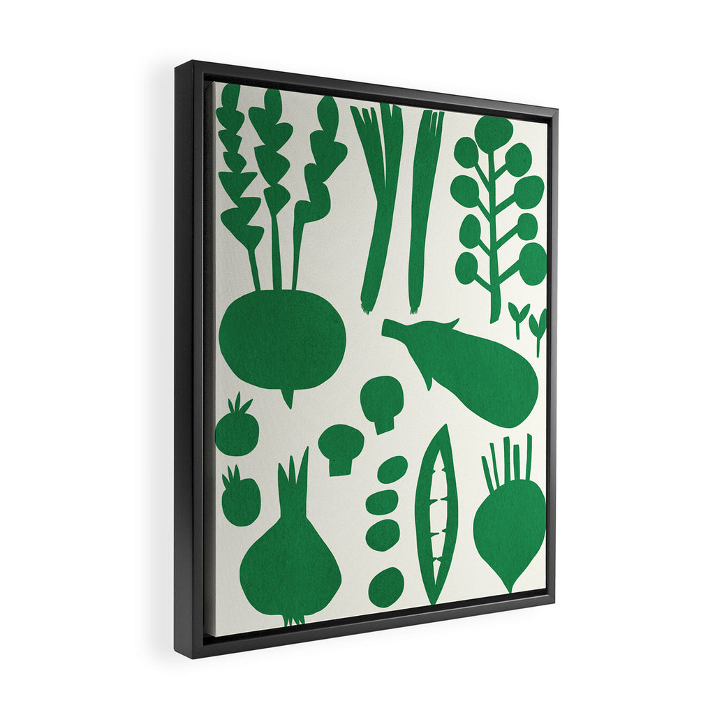 fresh fresh vegetable-green Framed Canvas Print Gallery Image 2