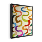 Fun, colorful and squiggly lines Framed Canvas Print Gallery Image 2