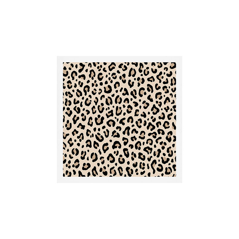 BLACK and WHITE LEOPARD PRINT â Ecru | Collection : Leopard spots â Punk Rock Animal Prints | Art Print Gallery Image 1
