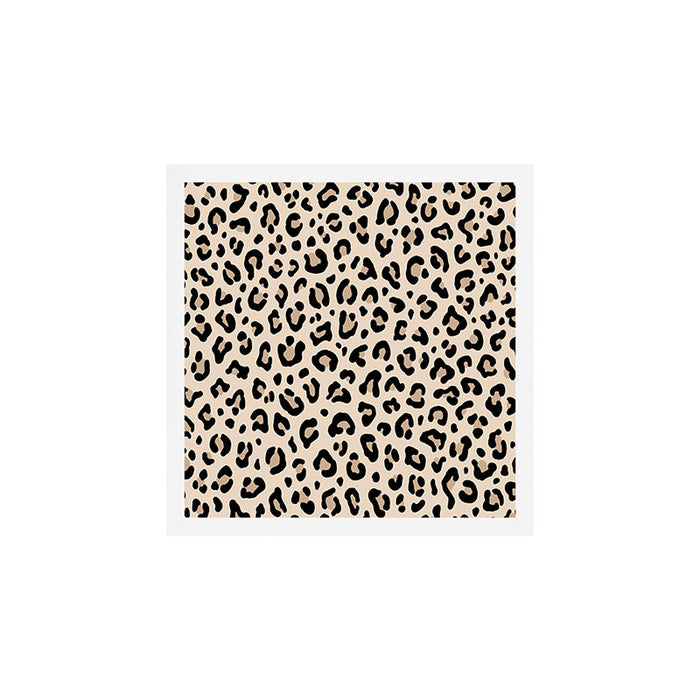 BLACK and WHITE LEOPARD PRINT â Ecru | Collection : Leopard spots â Punk Rock Animal Prints | Art Print Gallery Image 1