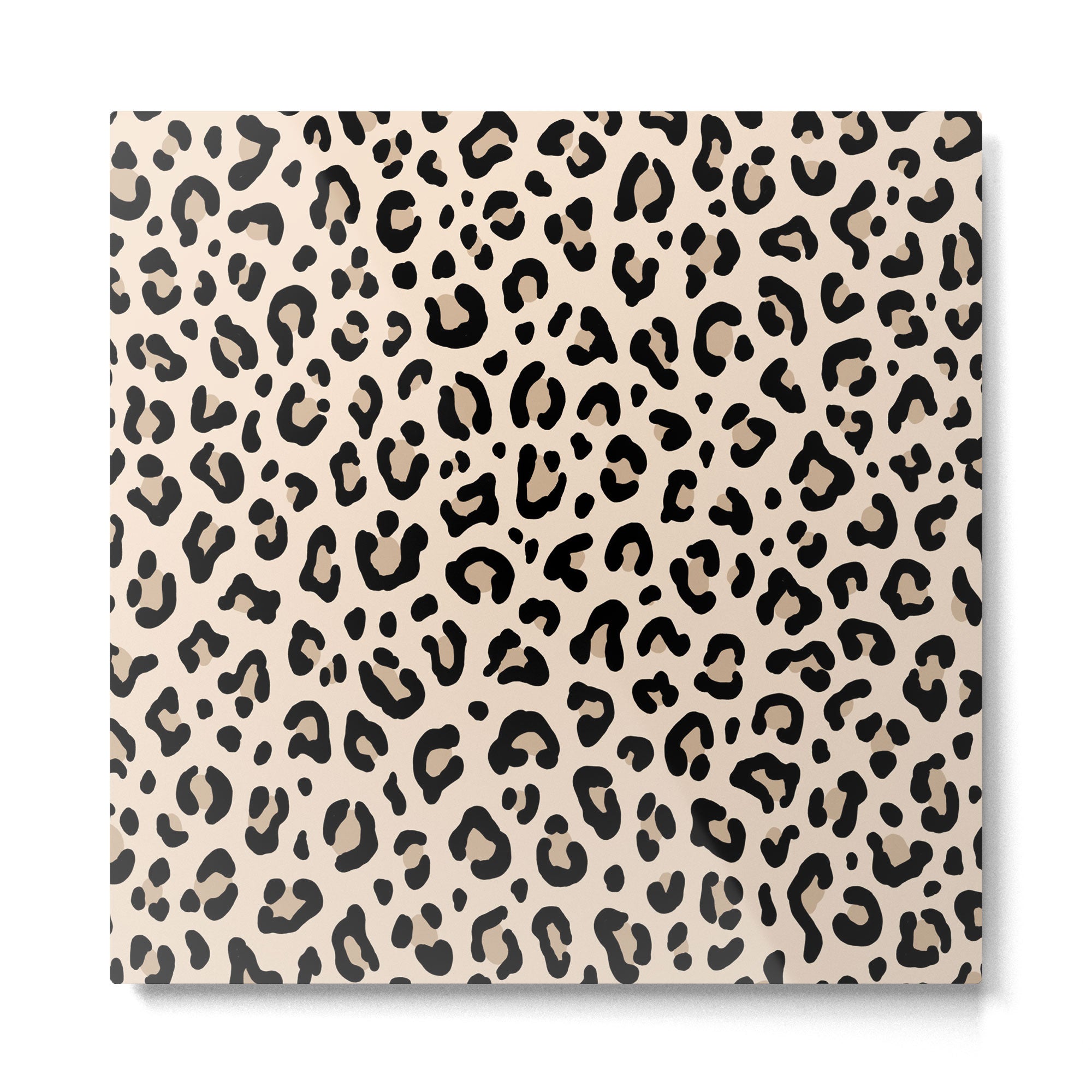 BLACK and WHITE LEOPARD PRINT â Ecru | Collection : Leopard spots â Punk Rock Animal Prints | Metal Print Gallery Image 2