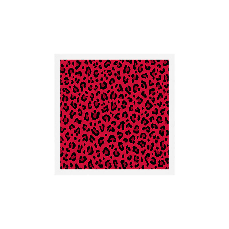 RED LEOPARD PRINT â Cherry Red | Collection : Punk Rock Animal Prints | Art Print Gallery Image 1