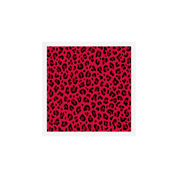 RED LEOPARD PRINT â Cherry Red | Collection : Punk Rock Animal Prints | Art Print Gallery Image 1