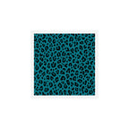 TEAL LEOPARD PRINT â Teal Blue | Collection : Punk Rock Animal Prints | Art Print Gallery Image 1