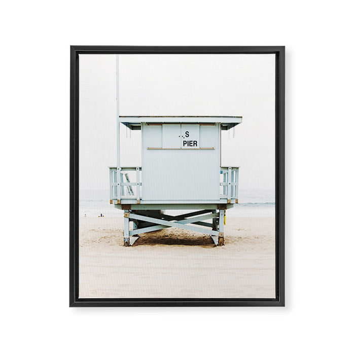 California Beach Tower Framed Canvas Print Gallery Image 1