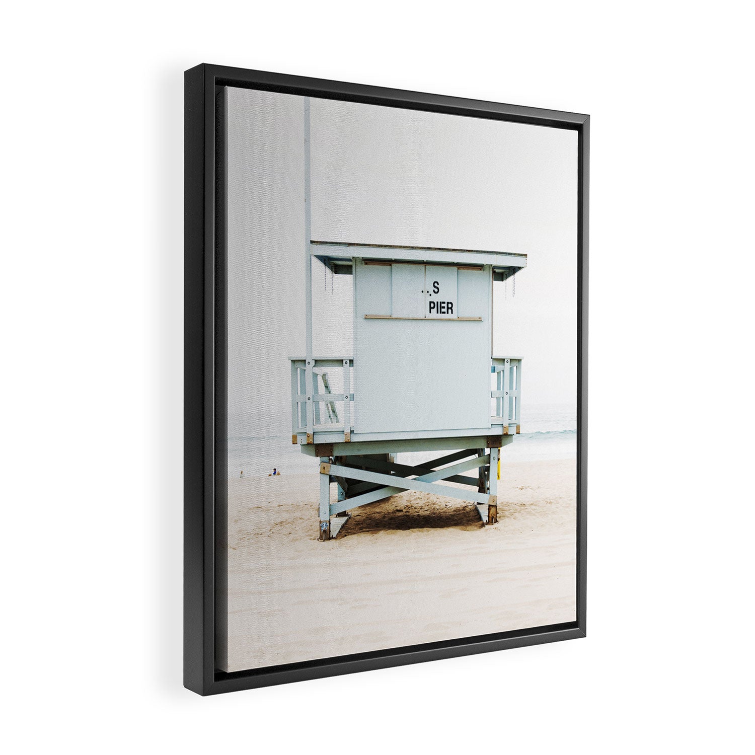California Beach Tower Framed Canvas Print Gallery Image 2
