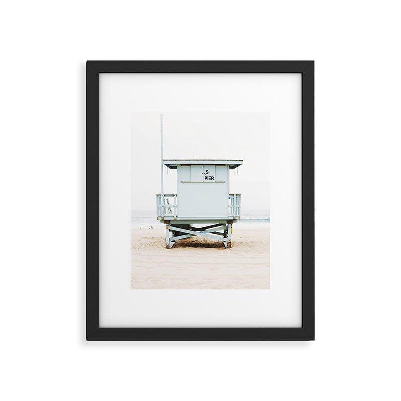 California Beach Tower Framed Art Print