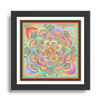 Bohemian Festival Lotus Mandala Framed Art Print Gallery Image 1