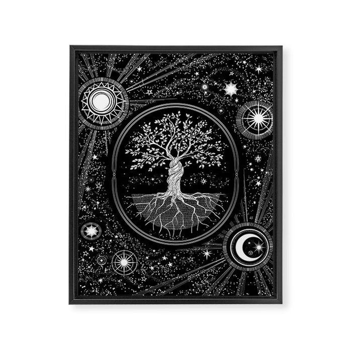 Celestial Tree of Life Framed Canvas Print Gallery Image 1