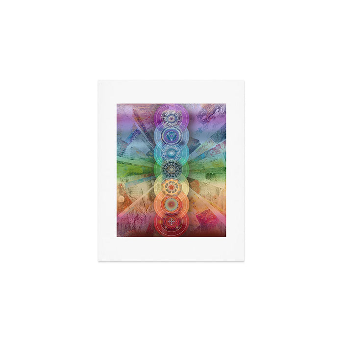 seven chakra meditation and yoga art Art Print Gallery Image 1