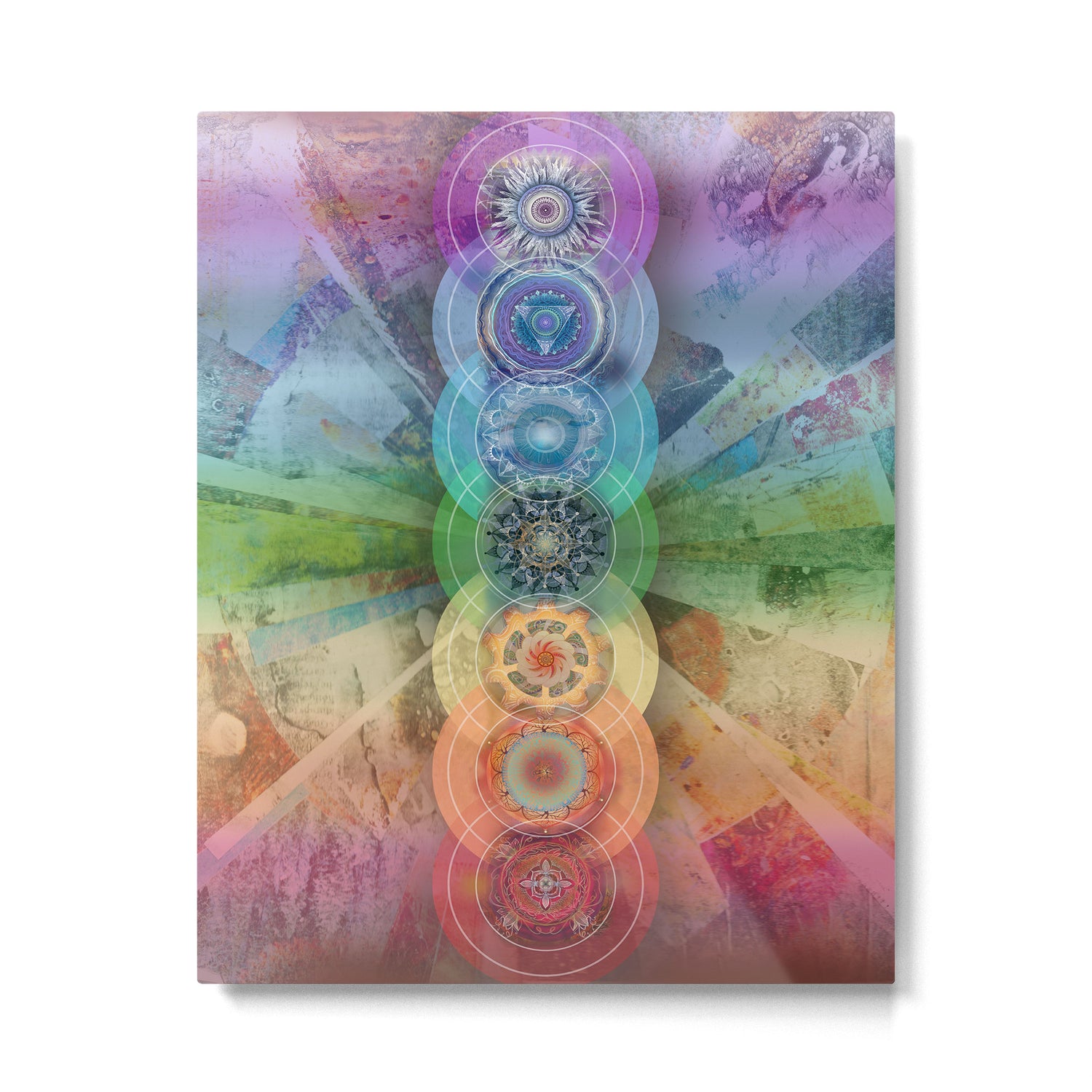 seven chakra meditation and yoga art Metal Print Gallery Image 4