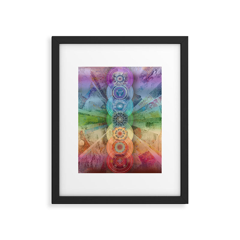 seven chakra meditation and yoga art Framed Art Print Gallery Image 5