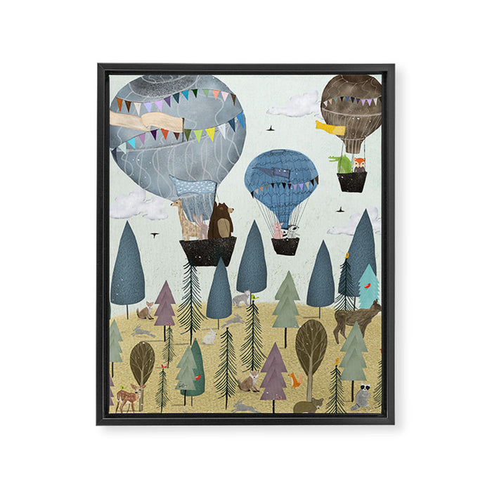 a little woodland adventure Framed Canvas Print Gallery Image 1