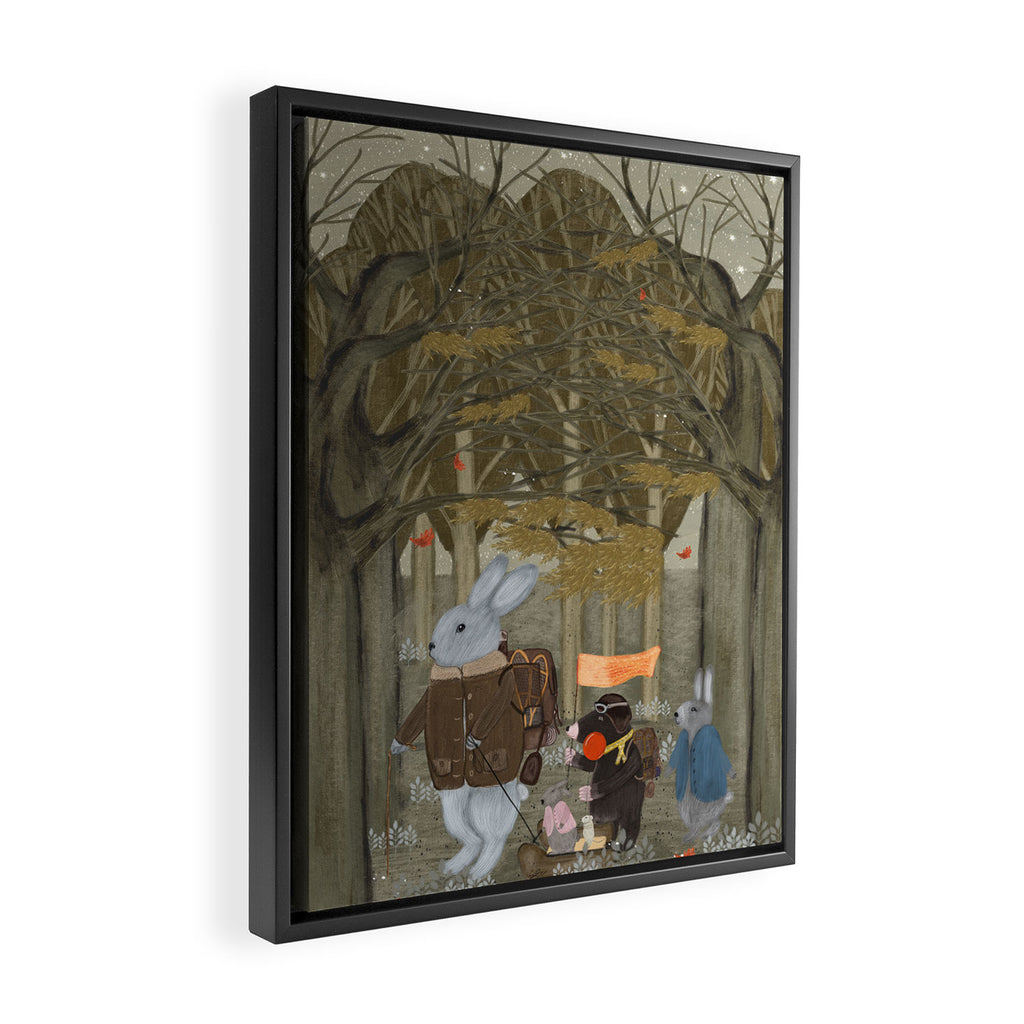 a little woodland adventure Framed Canvas Print Gallery Image 2