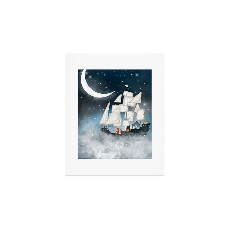 a nautical adventure (above the clouds) Art Print Gallery Image 1