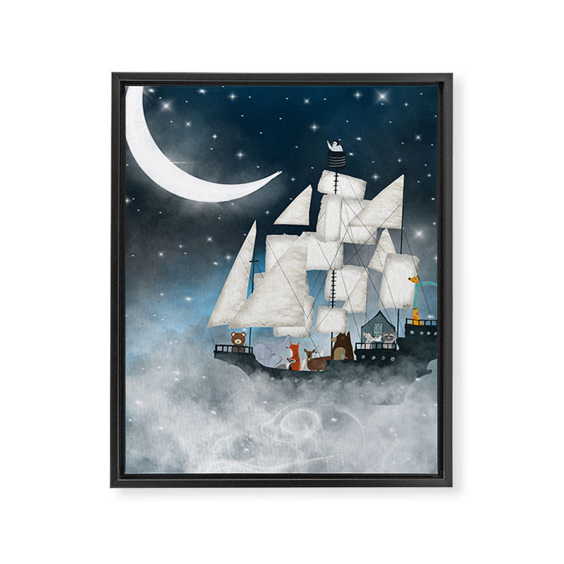 a nautical adventure (above the clouds) Framed Canvas Print Gallery Image 6