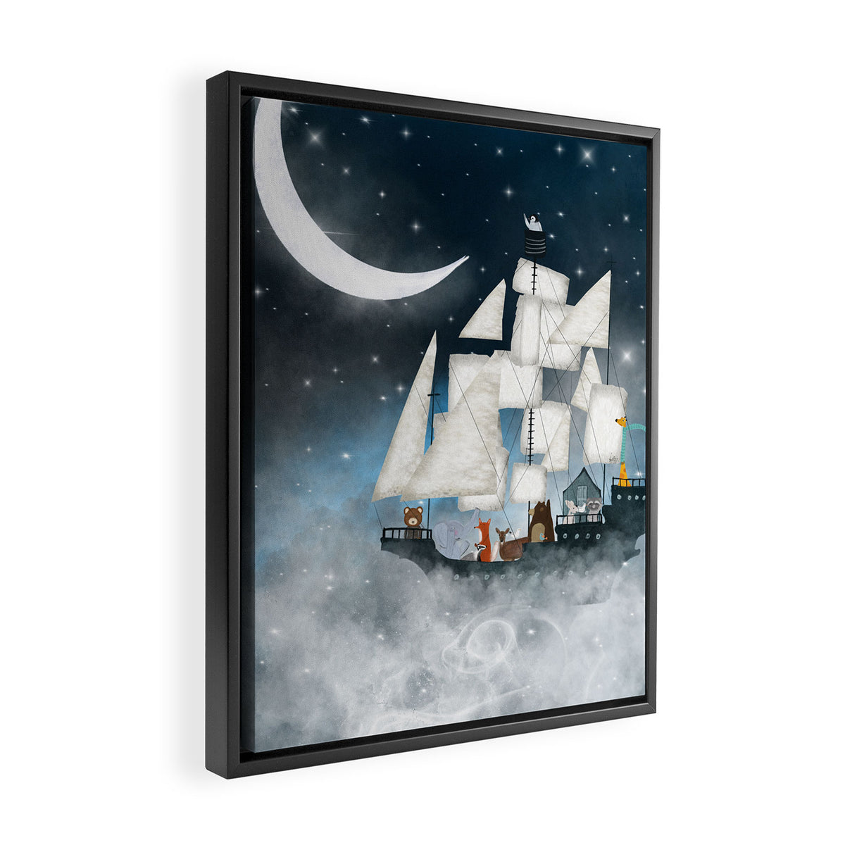 a nautical adventure (above the clouds) Framed Canvas Print Gallery Image 2