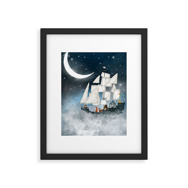 a nautical adventure (above the clouds) Framed Art Print Gallery Image 5