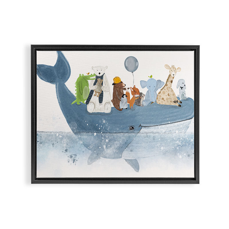 a whale of a time Framed Canvas Print Gallery Image 3