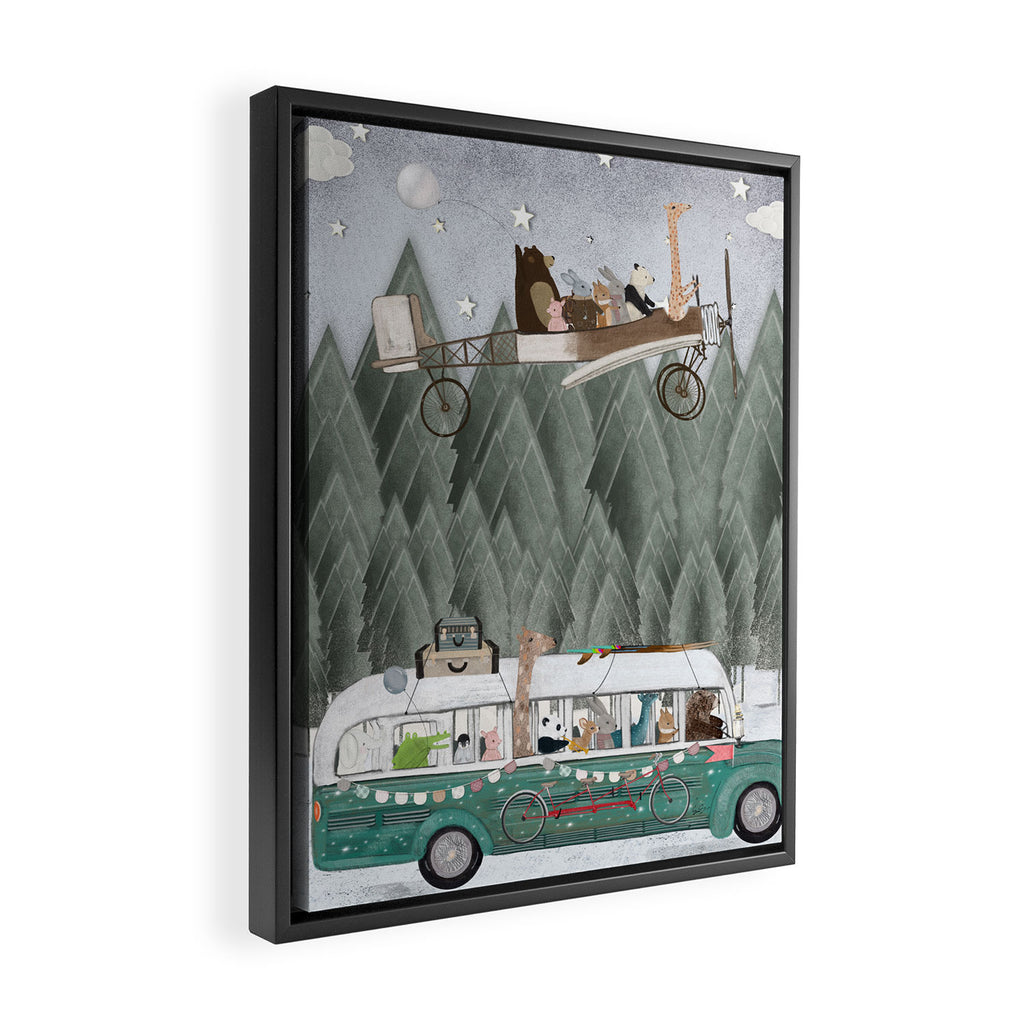 adventure awaits Framed Canvas Print Gallery Image 2