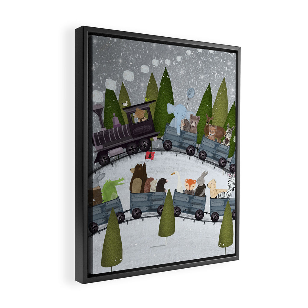 all aboard Framed Canvas Print Gallery Image 2