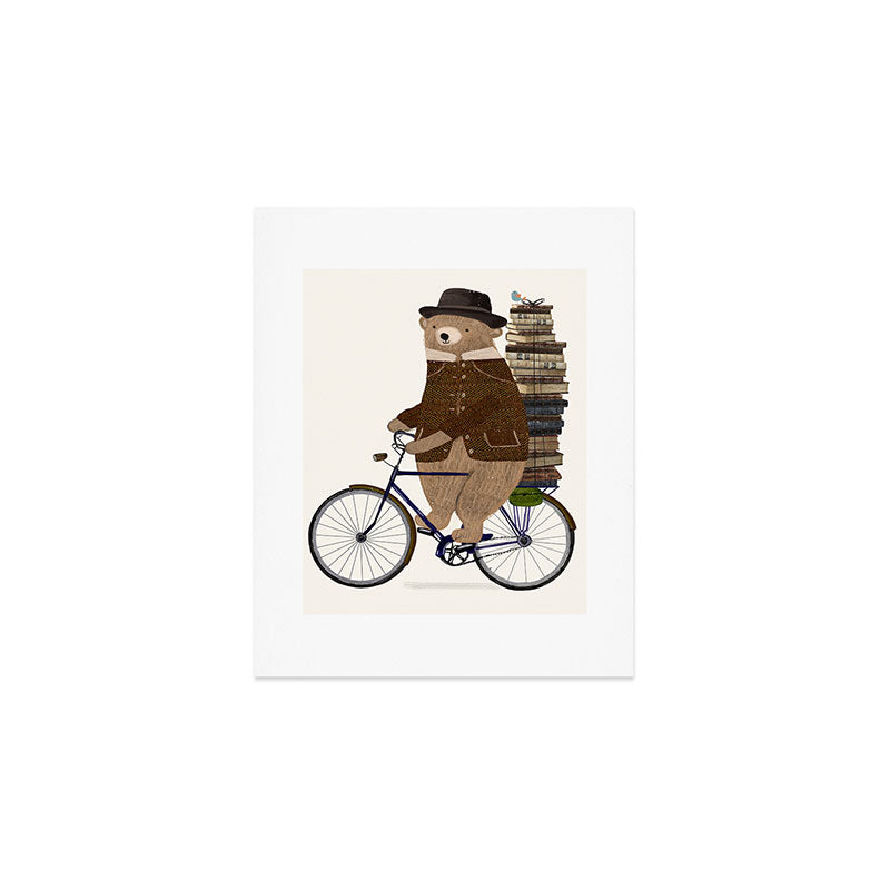 an educated bear Art Print Gallery Image 1