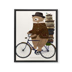 an educated bear Framed Canvas Print Gallery Image 8