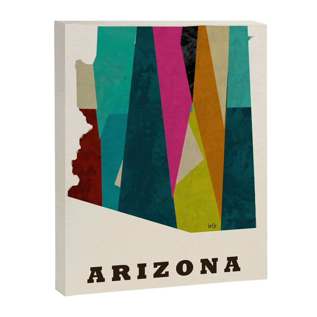 arizona state map modern Canvas Print Gallery Image 6