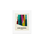 arizona state map modern Art Print Gallery Image 1