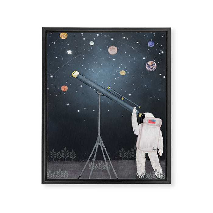 Astronaut Astrology Framed Canvas Print Gallery Image 1