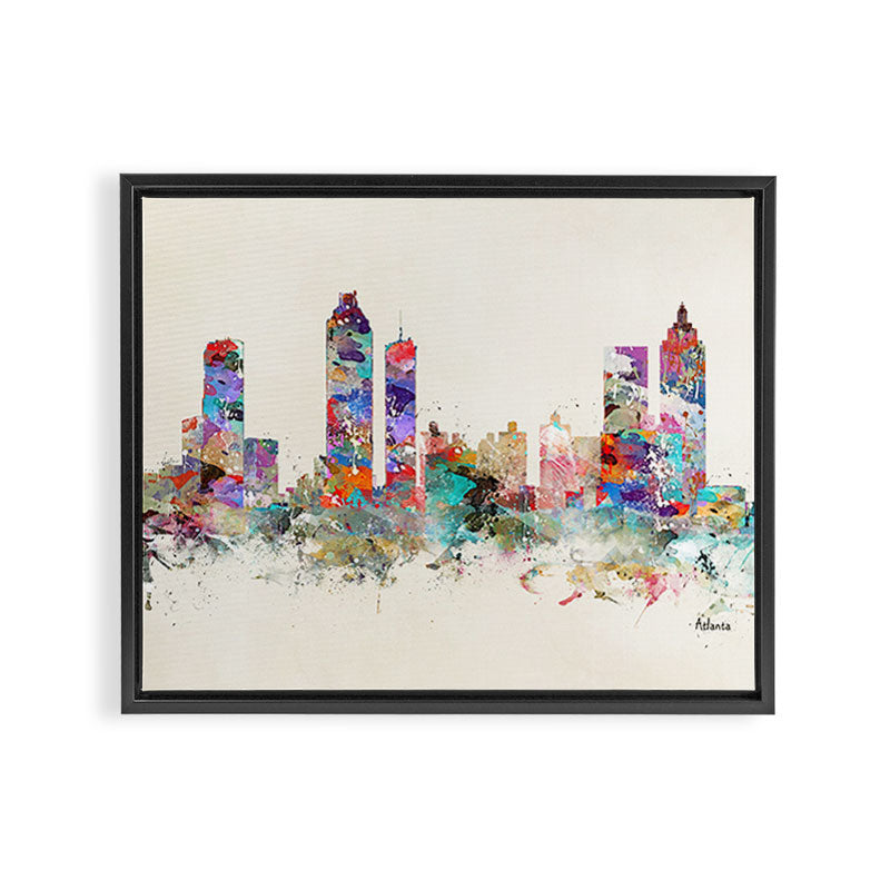 atlanta georgia skyline Framed Canvas Print Gallery Image 2