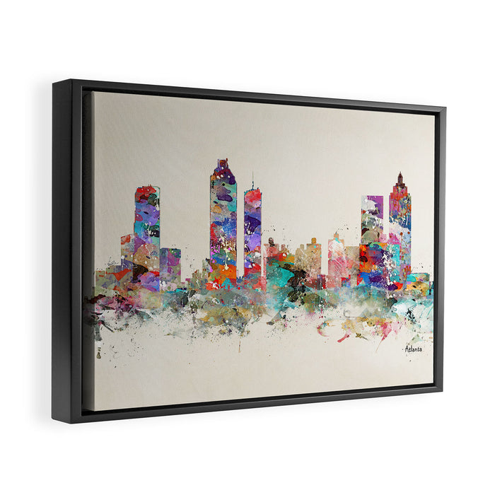 atlanta georgia skyline Framed Canvas Print Gallery Image 1