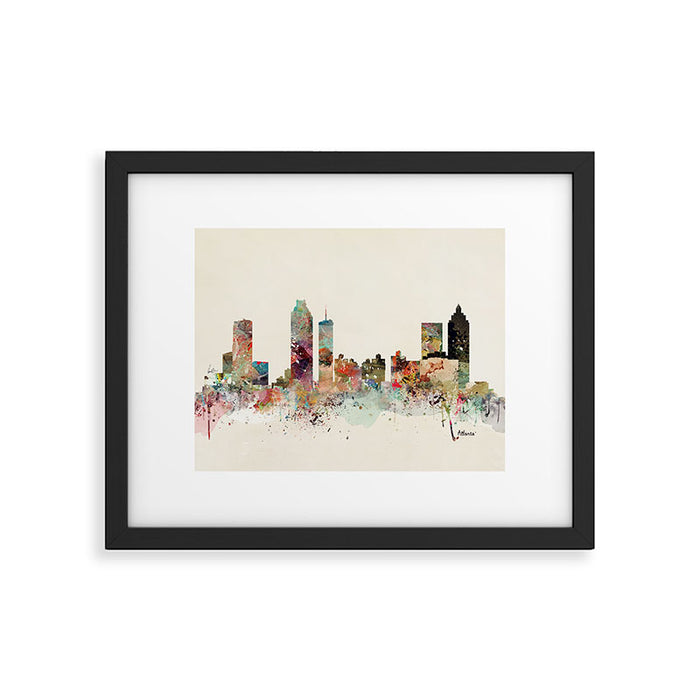 atlanta georgia skyline Framed Art Print Gallery Image 1