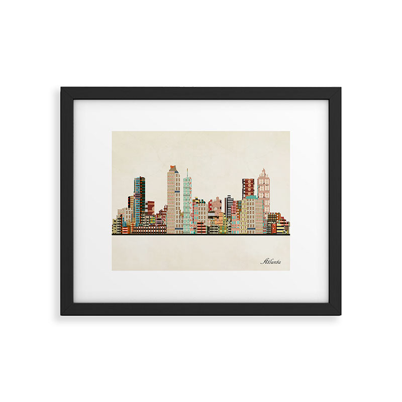 atlanta skyline Framed Art Print Gallery Image 4